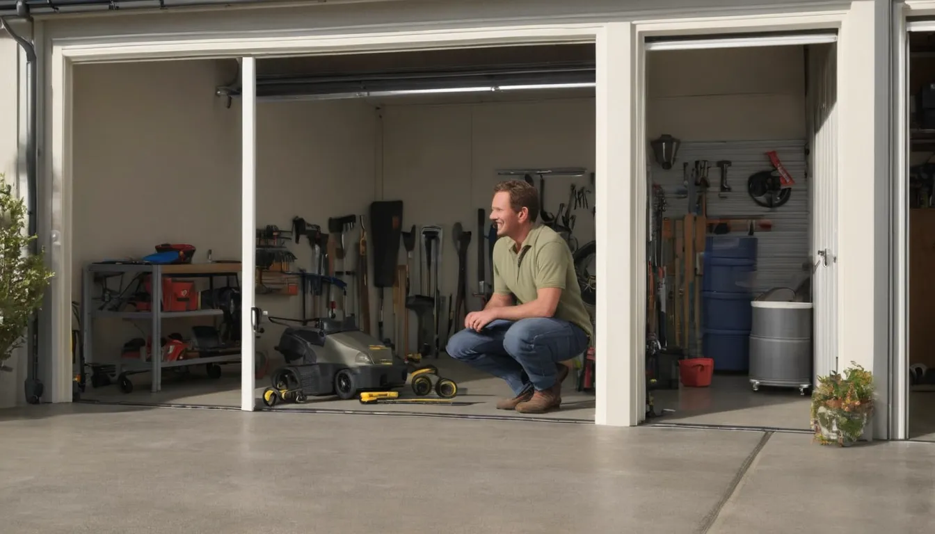 A provider checking a garage door track for a homeowner in the Blaine area